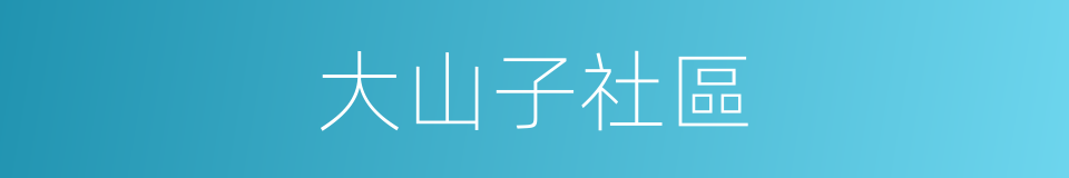 大山子社區的同義詞
