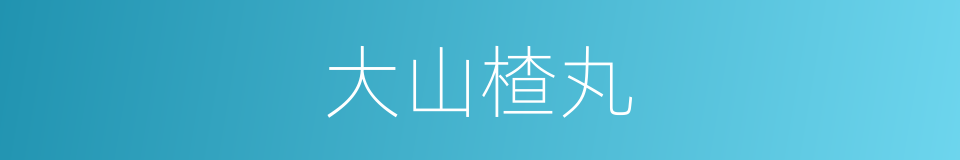 大山楂丸的同义词