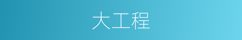 大工程的同义词