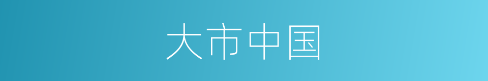 大市中国的同义词