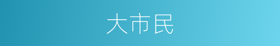 大市民的同义词