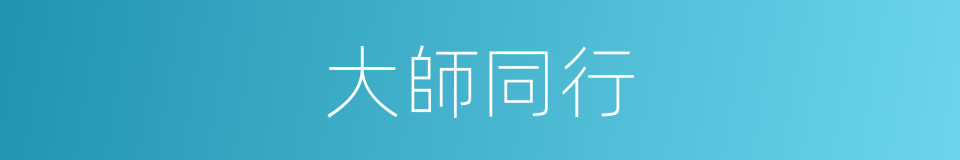 大師同行的同義詞