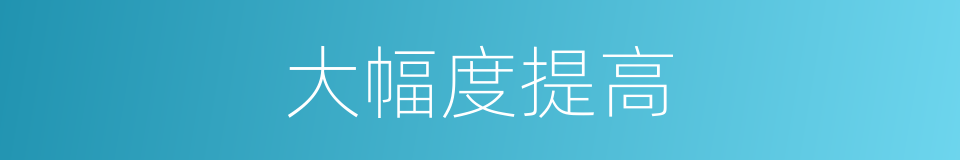 大幅度提高的同义词