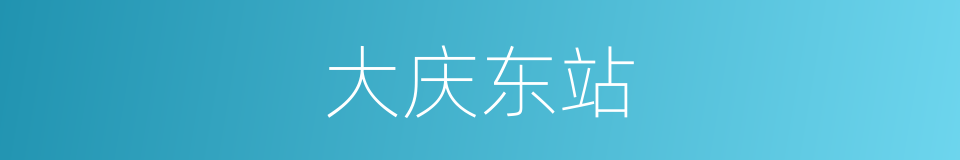 大庆东站的同义词