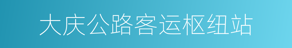 大庆公路客运枢纽站的同义词