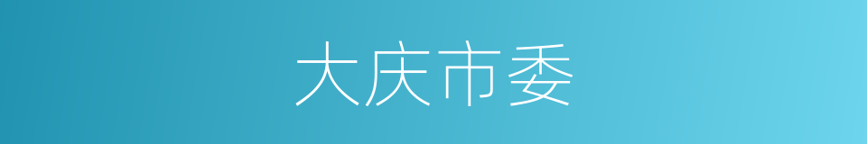 大庆市委的同义词