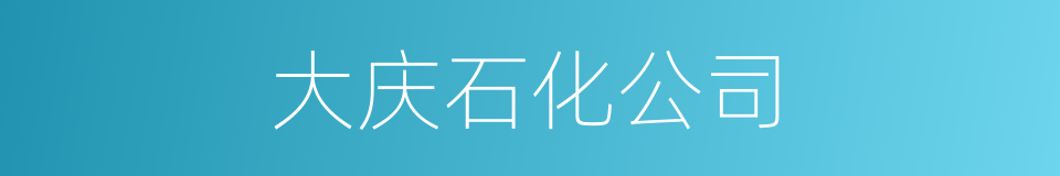 大庆石化公司的同义词