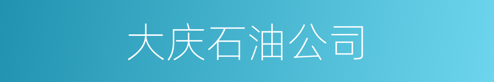 大庆石油公司的同义词