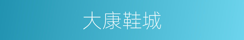 大康鞋城的同义词