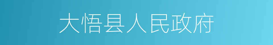 大悟县人民政府的同义词