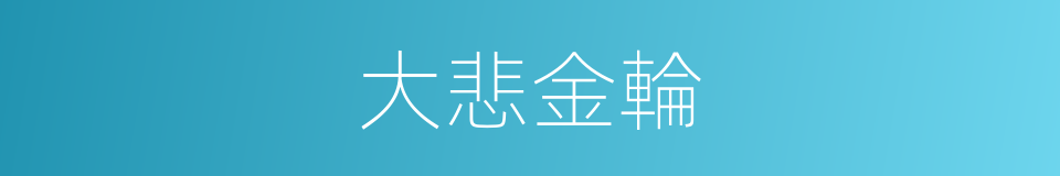 大悲金輪的同義詞