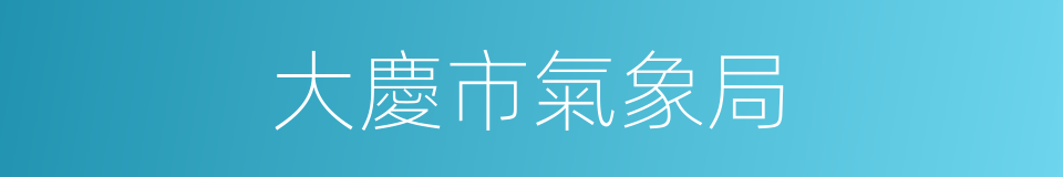 大慶市氣象局的同義詞