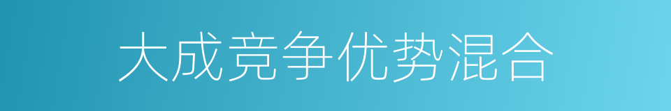 大成竞争优势混合的同义词