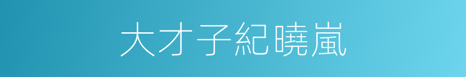 大才子紀曉嵐的同義詞