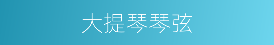 大提琴琴弦的同义词