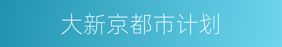 大新京都市计划的同义词