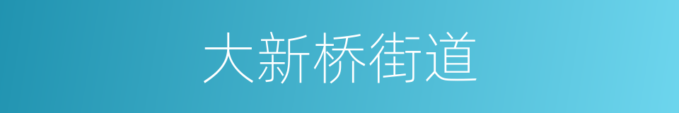 大新桥街道的同义词