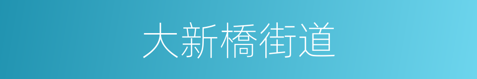 大新橋街道的同義詞