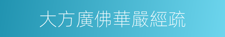大方廣佛華嚴經疏的同義詞