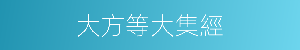 大方等大集經的同義詞