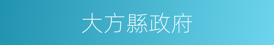 大方縣政府的同義詞