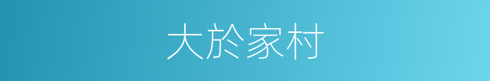 大於家村的同義詞