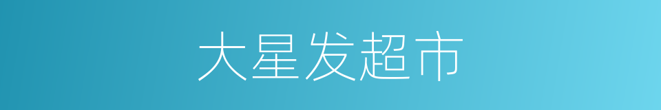大星发超市的同义词