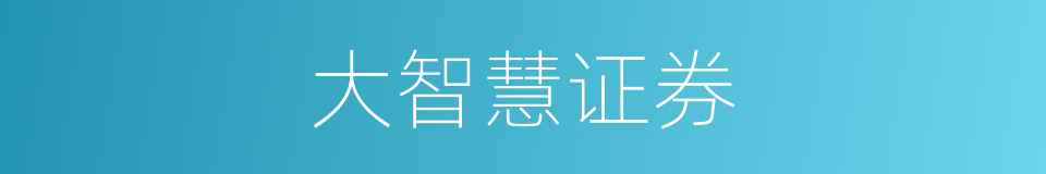 大智慧证券的同义词