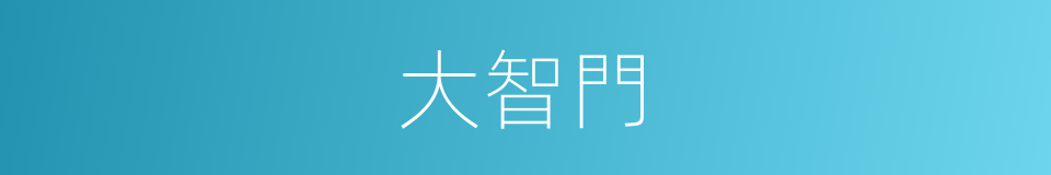 大智門的同義詞