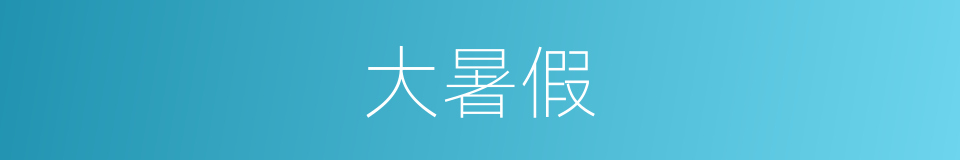大暑假的同义词