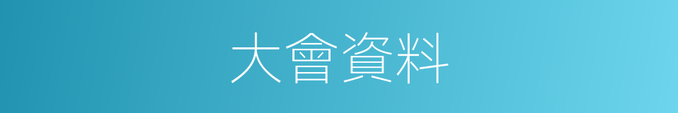 大會資料的同義詞