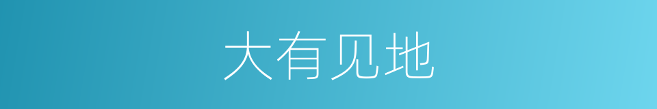 大有见地的意思