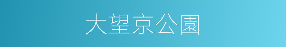 大望京公園的同義詞