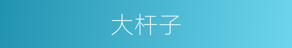 大杆子的同义词