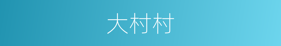 大村村的同义词