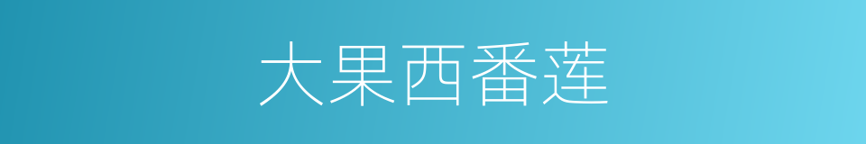 大果西番莲的同义词