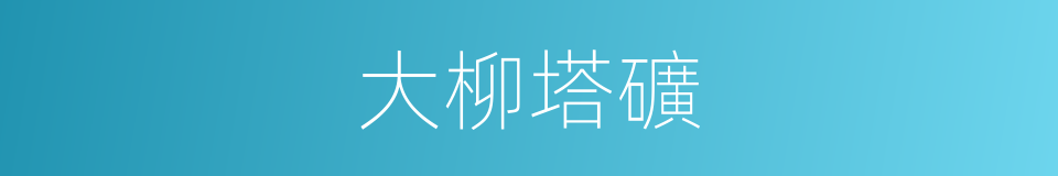 大柳塔礦的同義詞