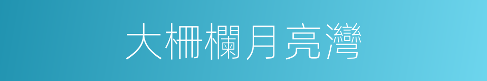 大柵欄月亮灣的同義詞