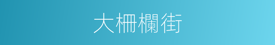 大柵欄街的同義詞