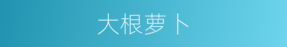 大根萝卜的同义词