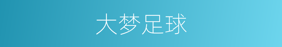 大梦足球的同义词