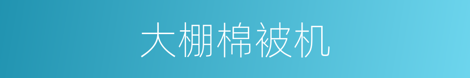 大棚棉被机的同义词