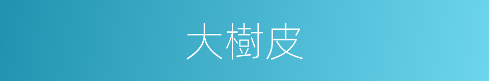 大樹皮的同義詞