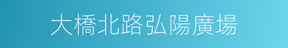 大橋北路弘陽廣場的同義詞