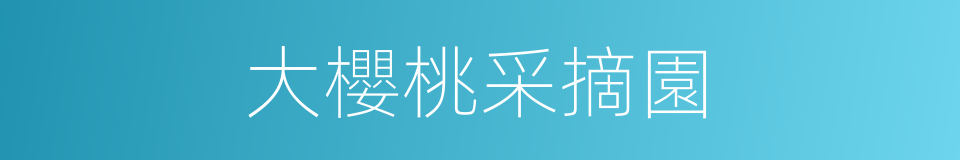大櫻桃采摘園的同義詞