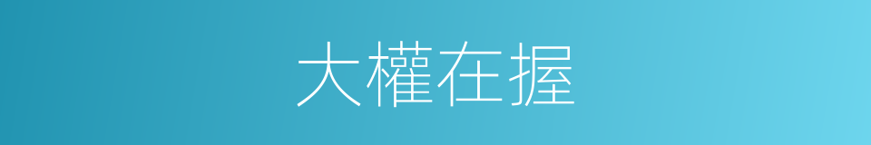 大權在握的意思