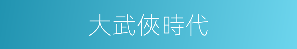 大武俠時代的同義詞