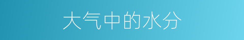 大气中的水分的同义词