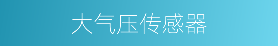 大气压传感器的同义词