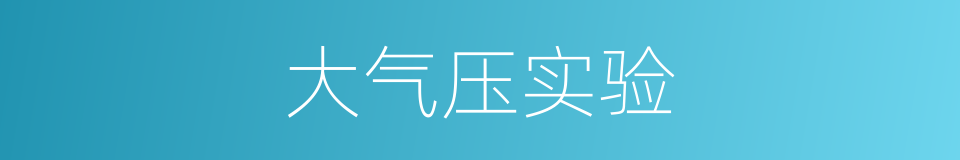 大气压实验的同义词